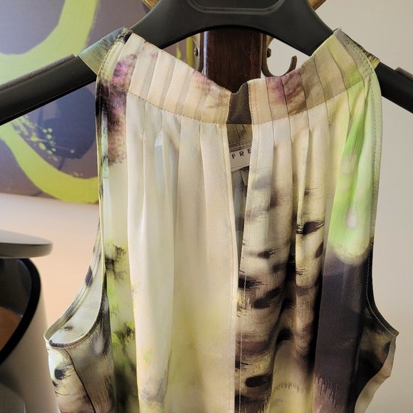 Freda's Silk Watercolour Halter Neck Blouse - Picture 2 of 13